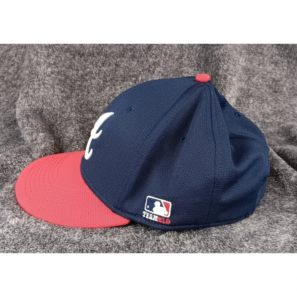Atlanta Braves MLB Team MLB Flex Fit Baseball‎ Cap OSFM Navy Red